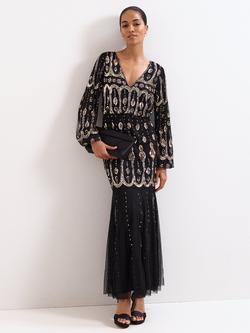 Phase Eight Sasha Black Dress, Black, Black