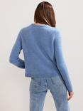 Phase Eight Jade Round Neck Cardigan, Blue
