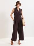 Phase Eight Janita Sleeveless Jumpsuit, Brown
