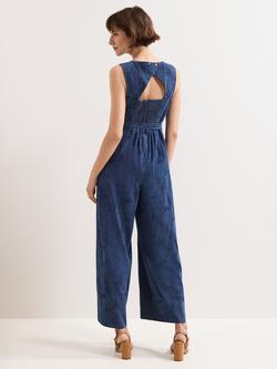 Phase Eight Marta Swirl Sleeveless Jumpsuit, Indigo - view 2, Indigo
