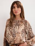 Phase Eight Rafaella Abstract Print Blouse, Neutral