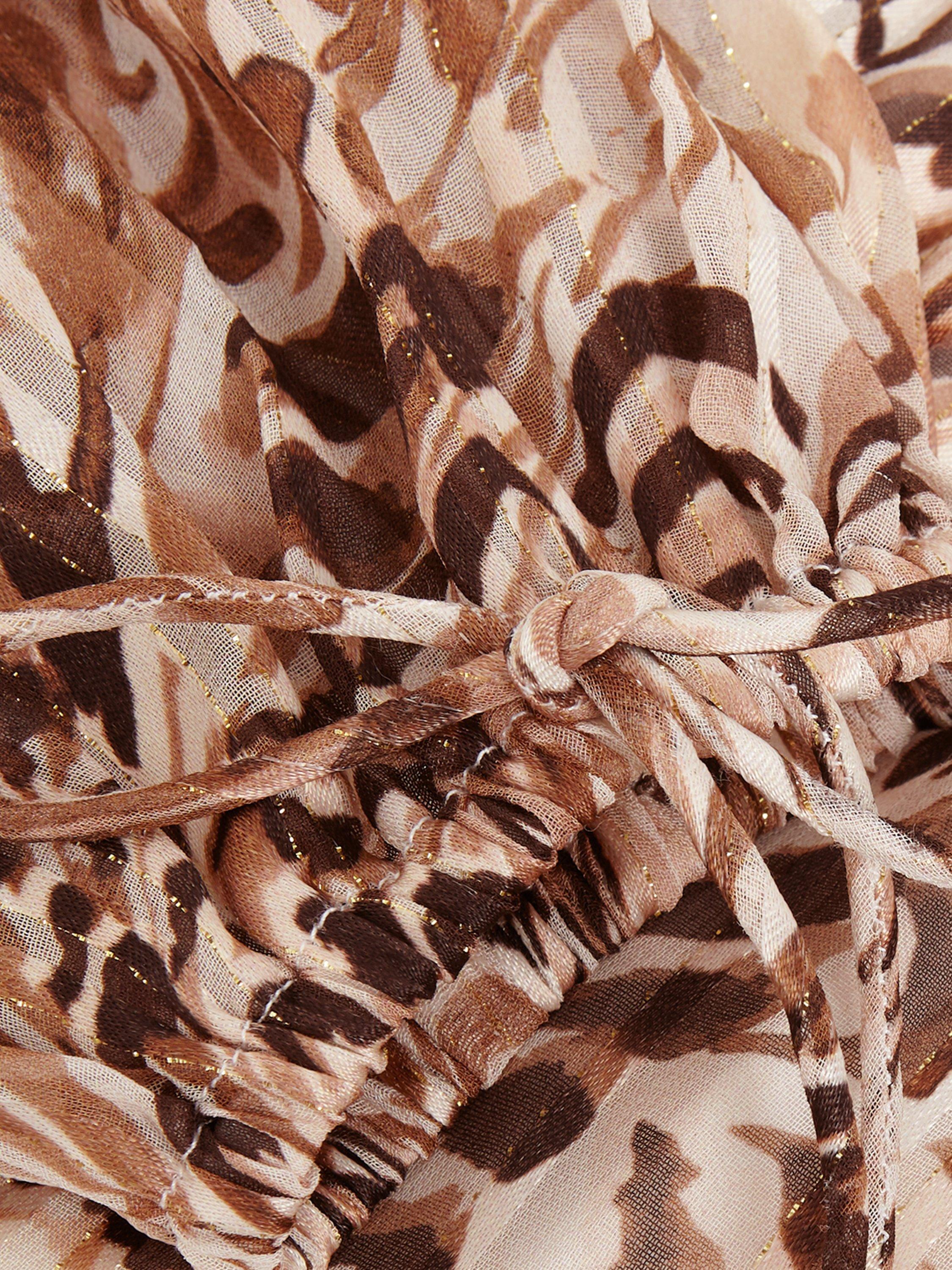 Product image 6 of 7, which shows Phase Eight Rafaella Abstract Print Blouse, Neutral, 8