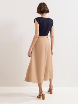 Phase Eight Rochelle Belted Skirt, Camel - view 2, Camel