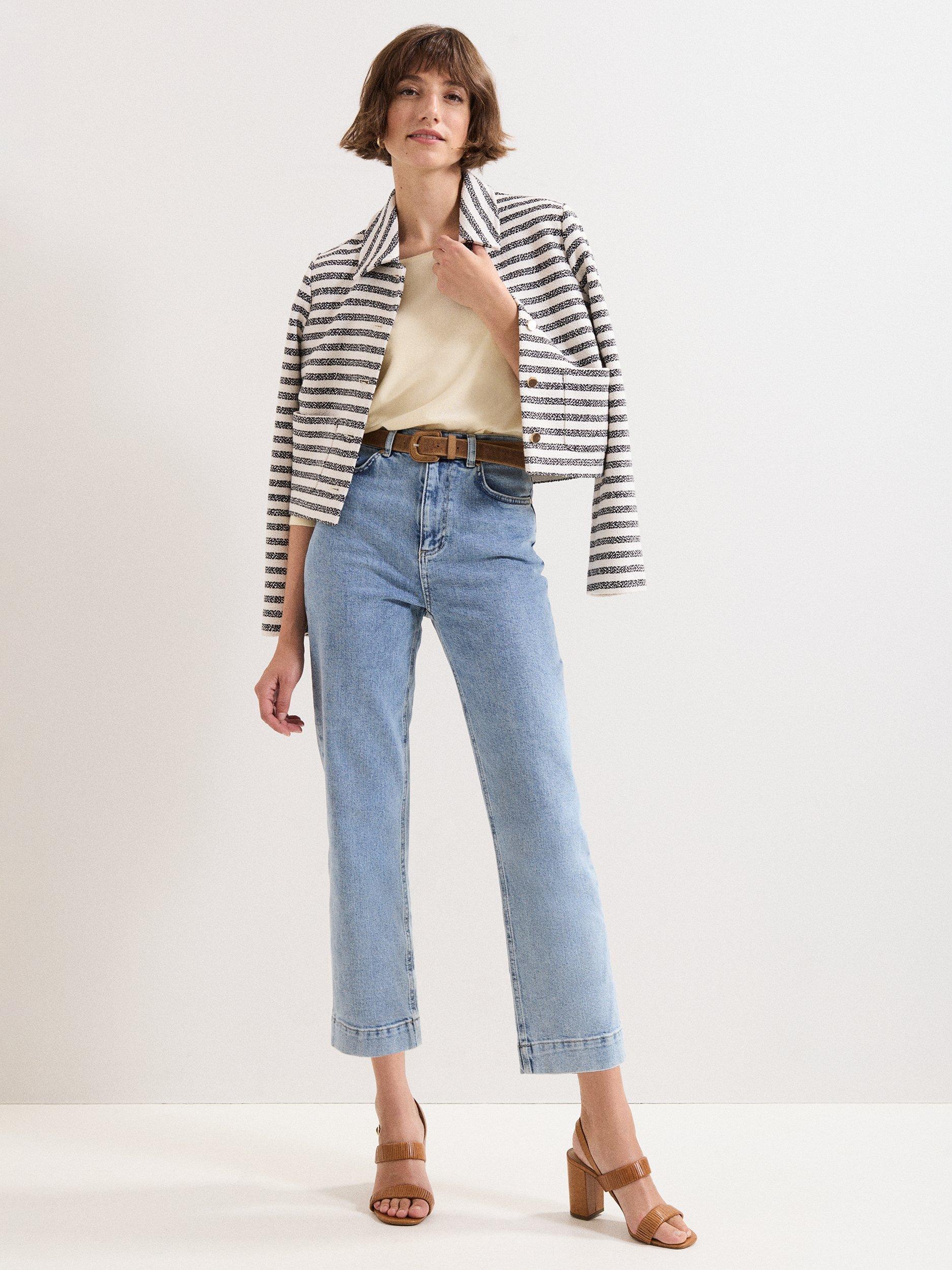 Product image 8 of 8, which shows Phase Eight Cristine Knit Batwing Jumper containing LENZING™ ECOVERO™ Viscose, Pale Yellow, S