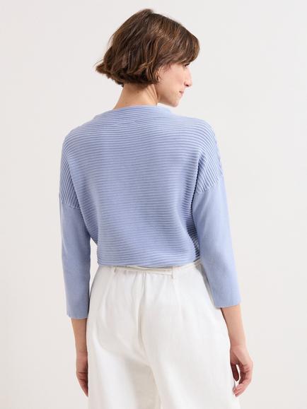 Phase Eight Elise Ripple Jumper, Blue - view 2, Blue