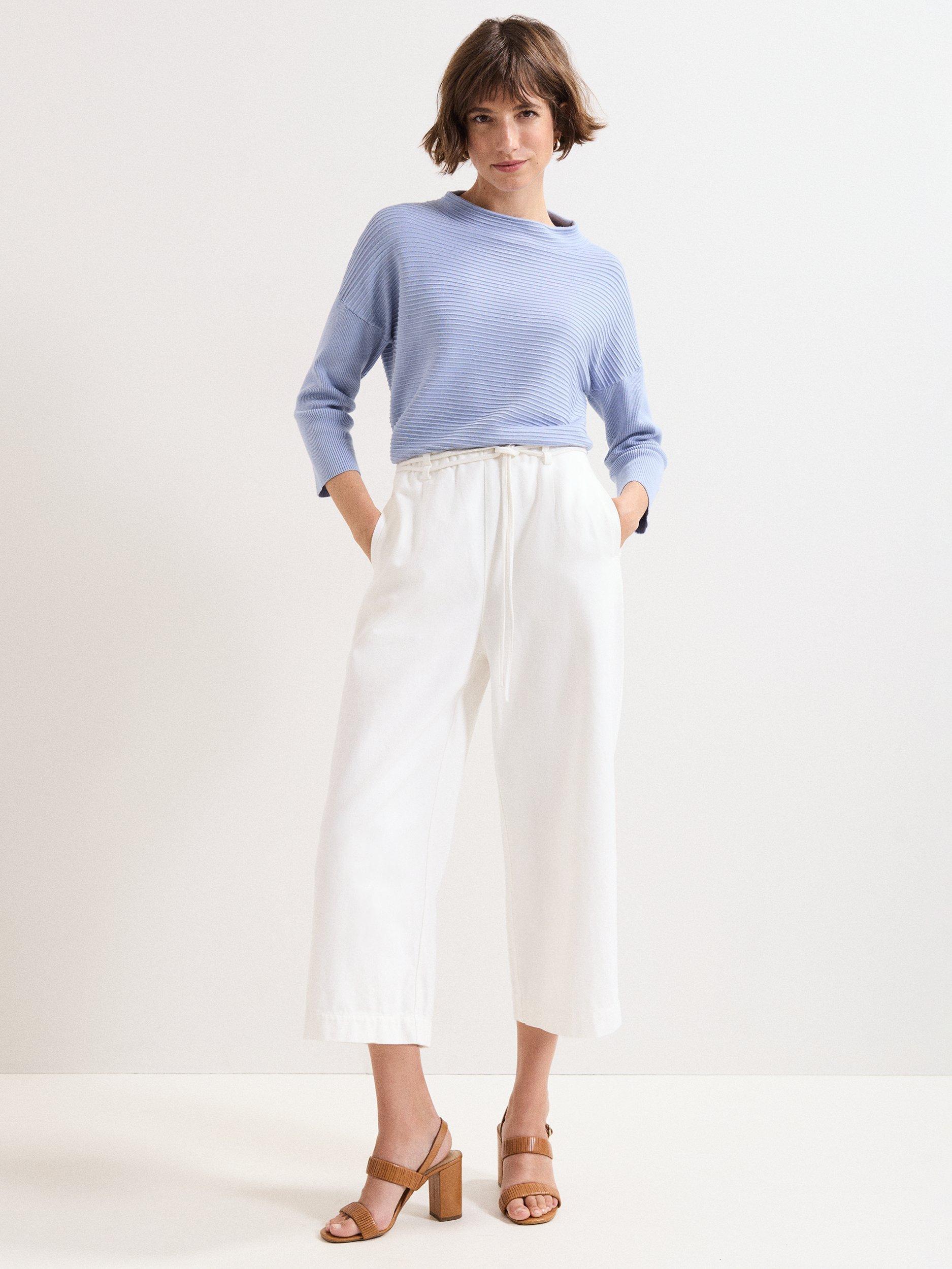 Product image 3 of 7, which shows Phase Eight Elise Ripple Jumper, Blue, S