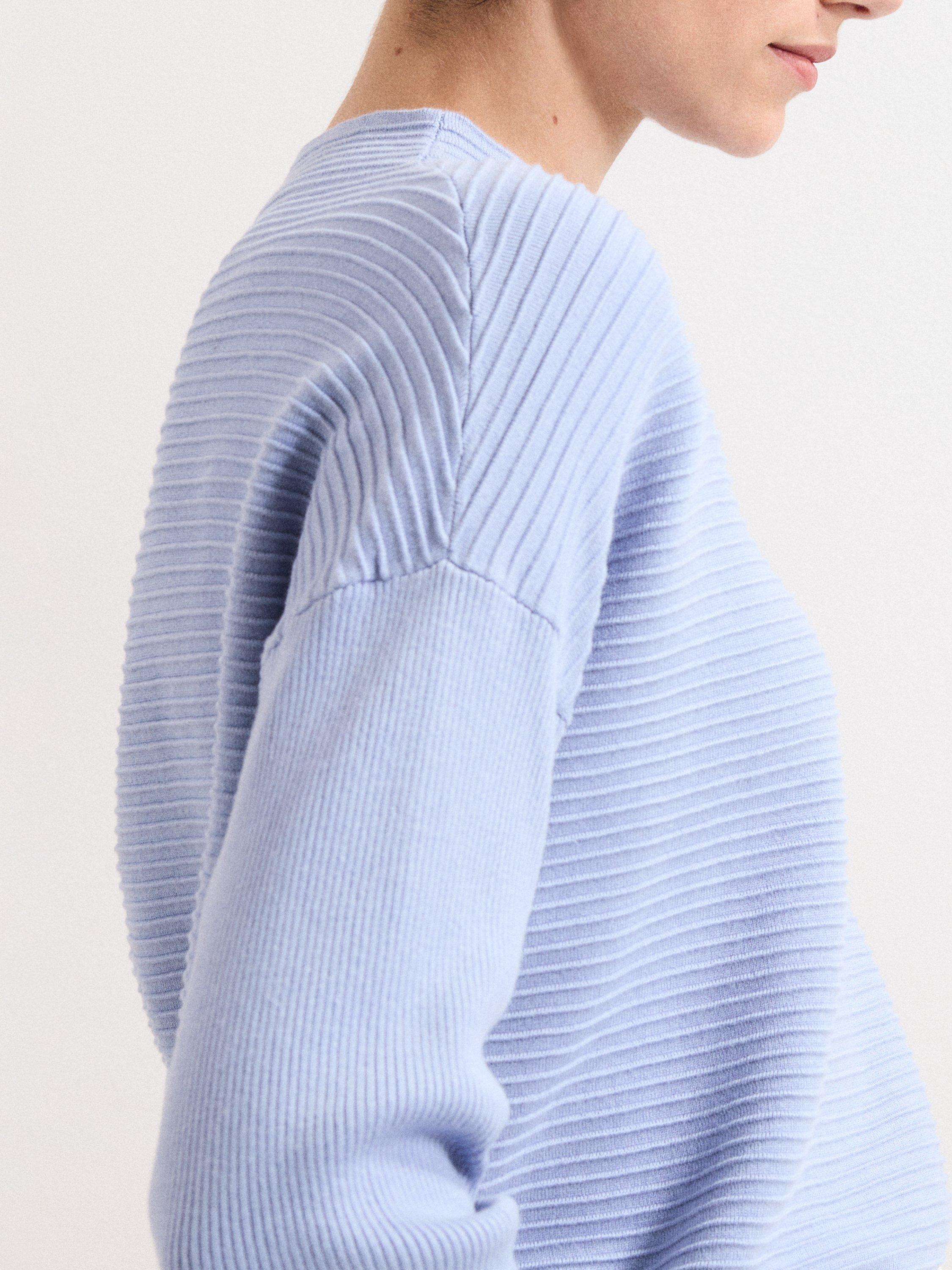 Product image 7 of 7, which shows Phase Eight Elise Ripple Jumper, Blue, S