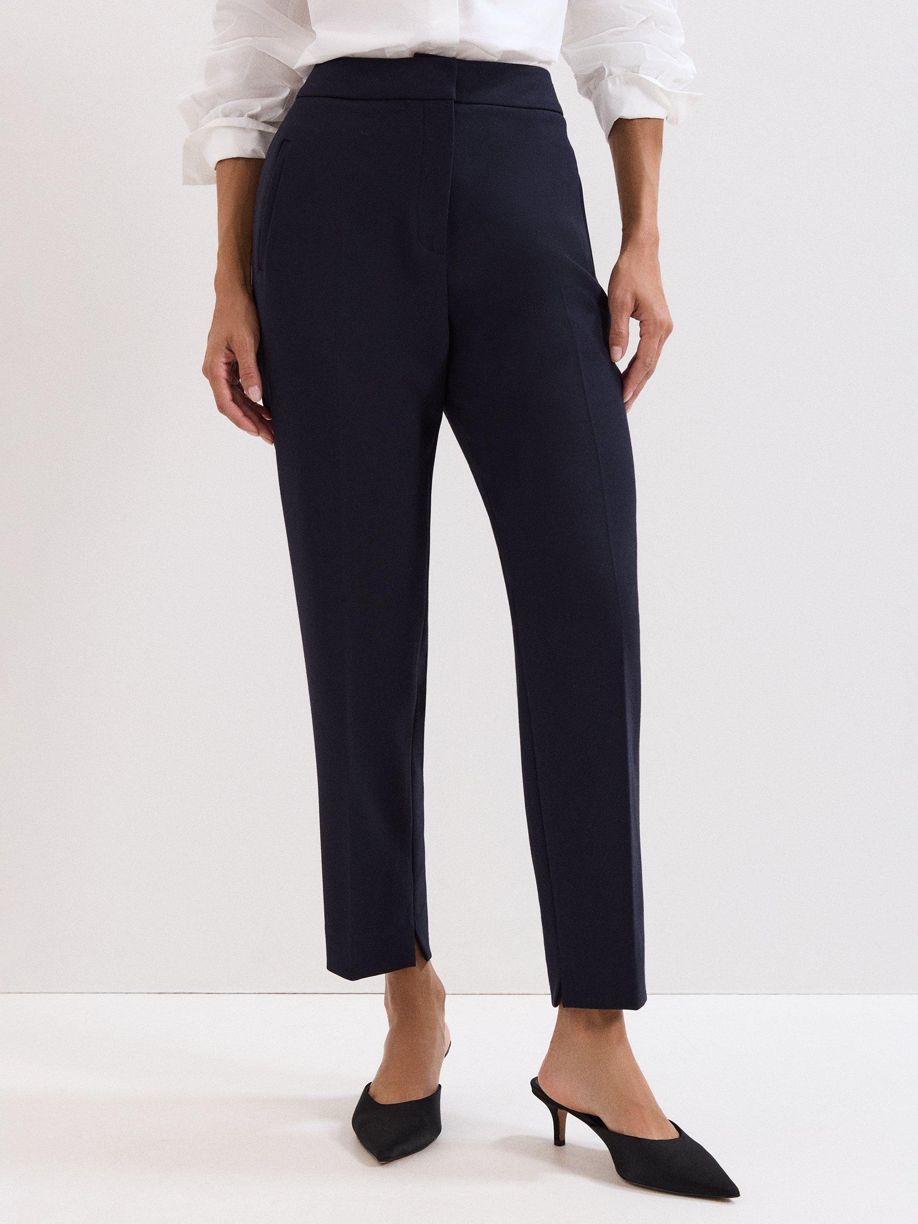 Product image 1 of 1, which shows Phase Eight Fara Ankle Grazer Tailored Trousers, Navy, 8
