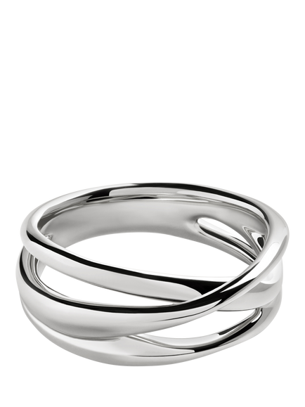 Monica Vinader Nura Cross Over Ring, Silver