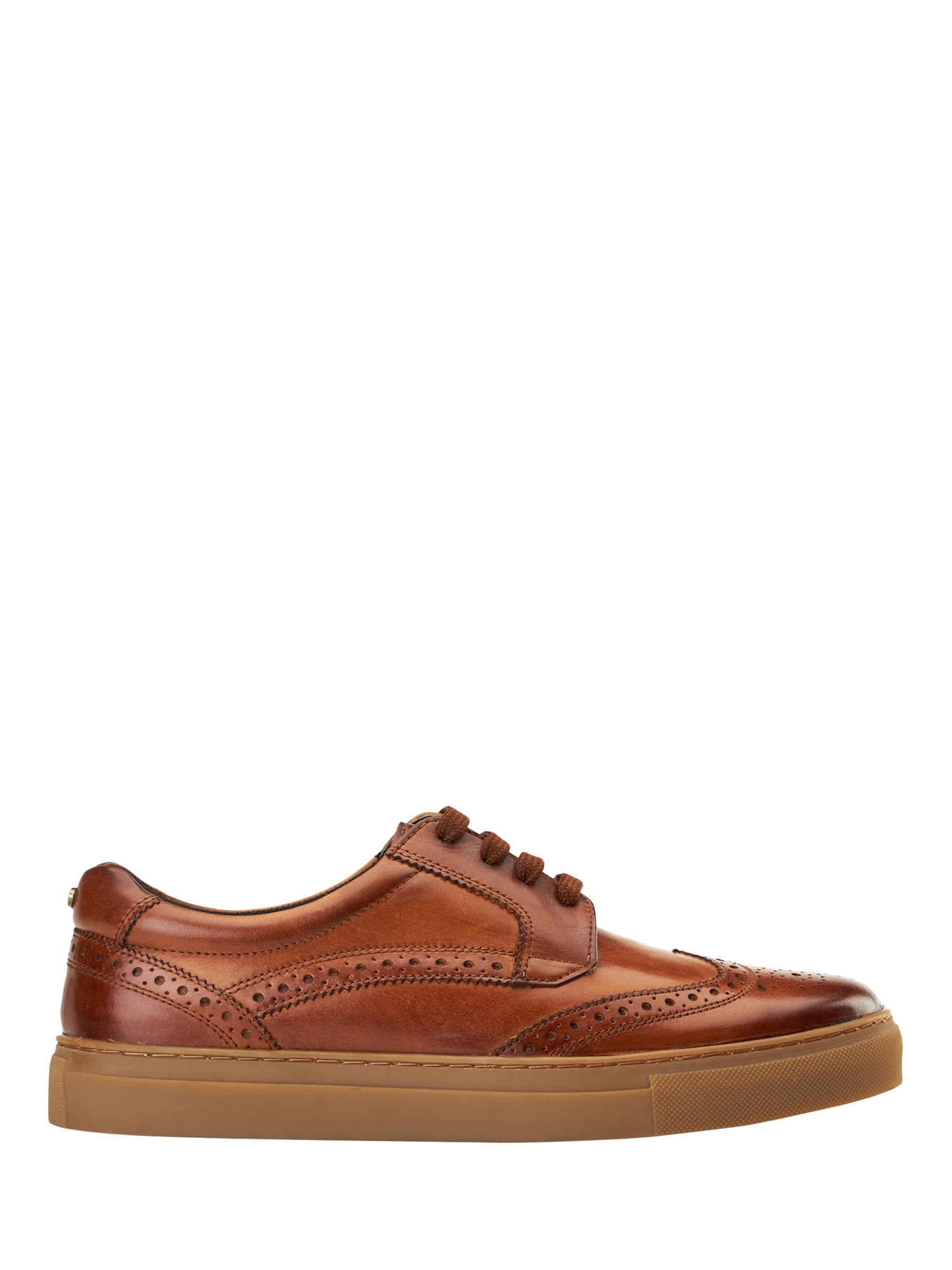 Product image 1 of 1, which shows Base London Clapton Leather Trainers, Tan, 6