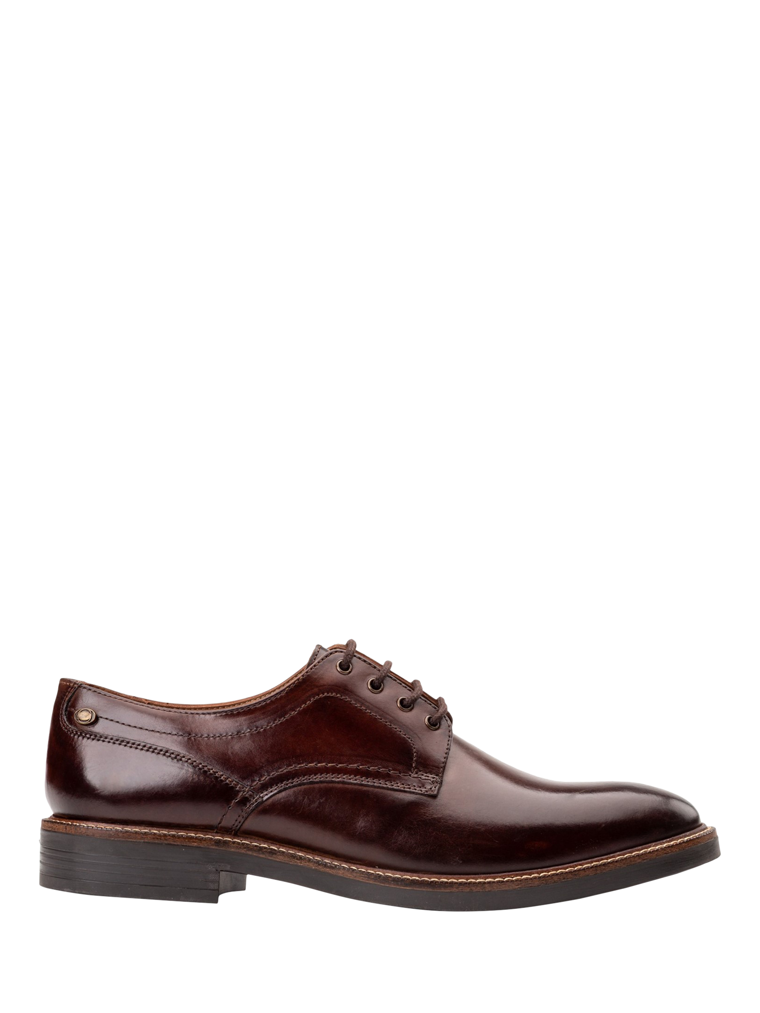 Product image 1 of 1, which shows Base London Durham Leather Derby Shoes, Brown, 6