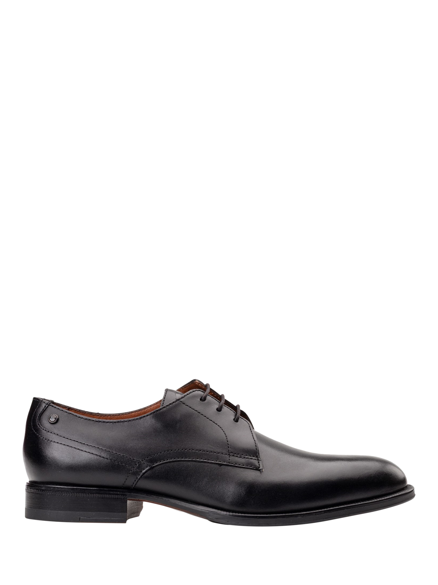 Product image 1 of 1, which shows Base London Edison Leather Derby Shoes, Black, 6