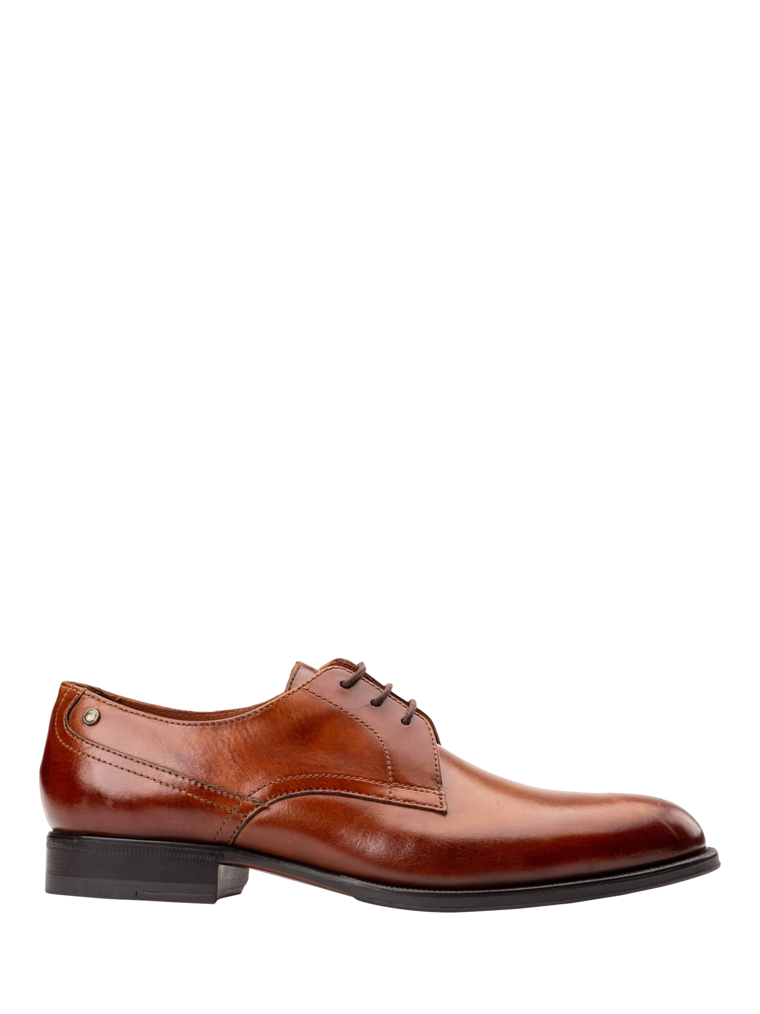 Product image 1 of 11, which shows Base London Edison Leather Derby Shoes, Tan, 6