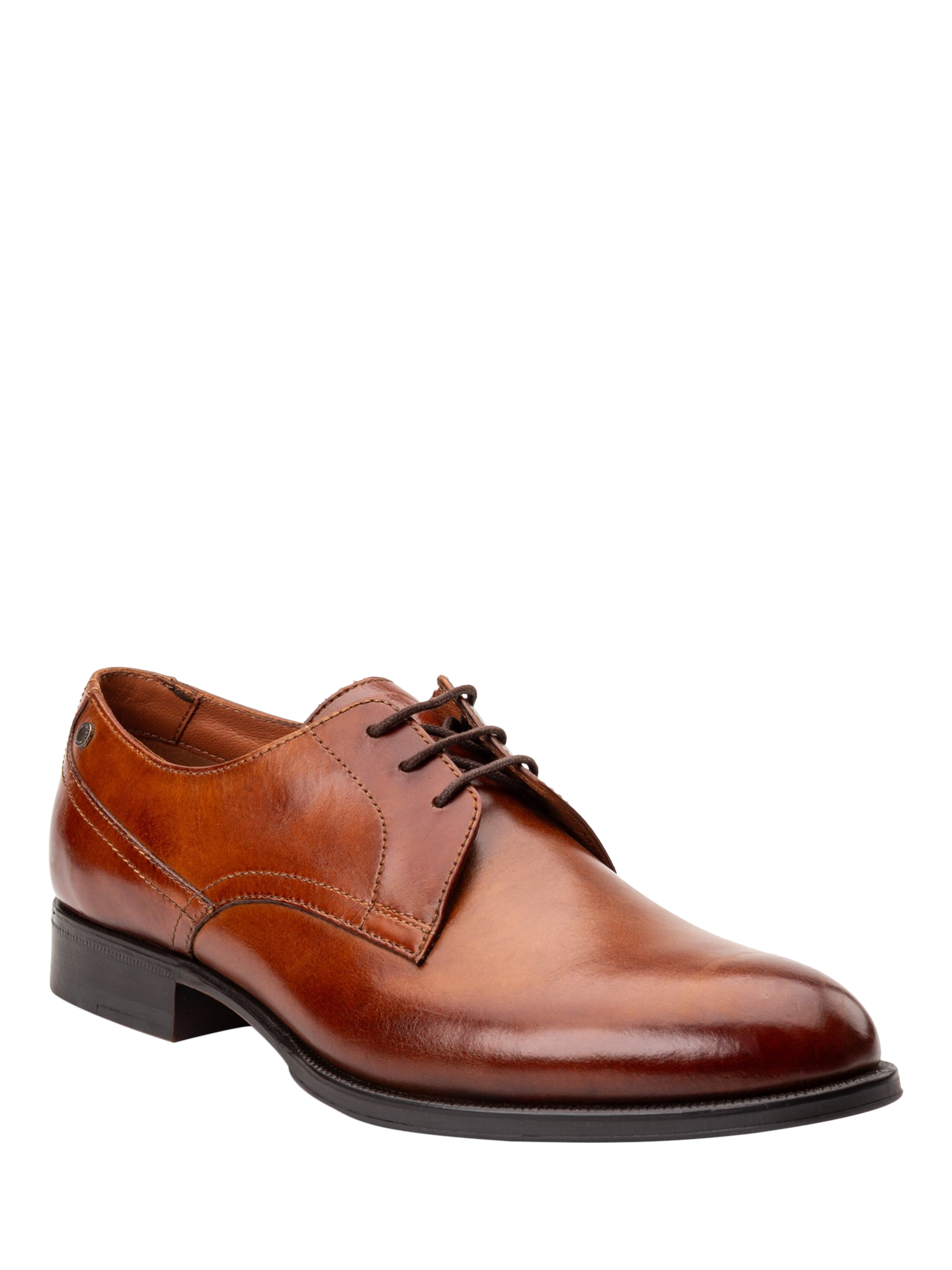 Product image 2 of 11, which shows Base London Edison Leather Derby Shoes, Tan, 6