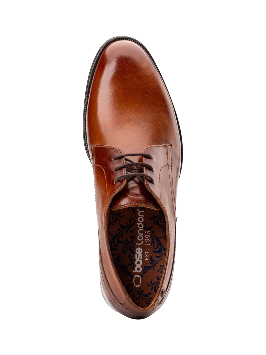 Product image 5 of 11, which shows Base London Edison Leather Derby Shoes, Tan, 6