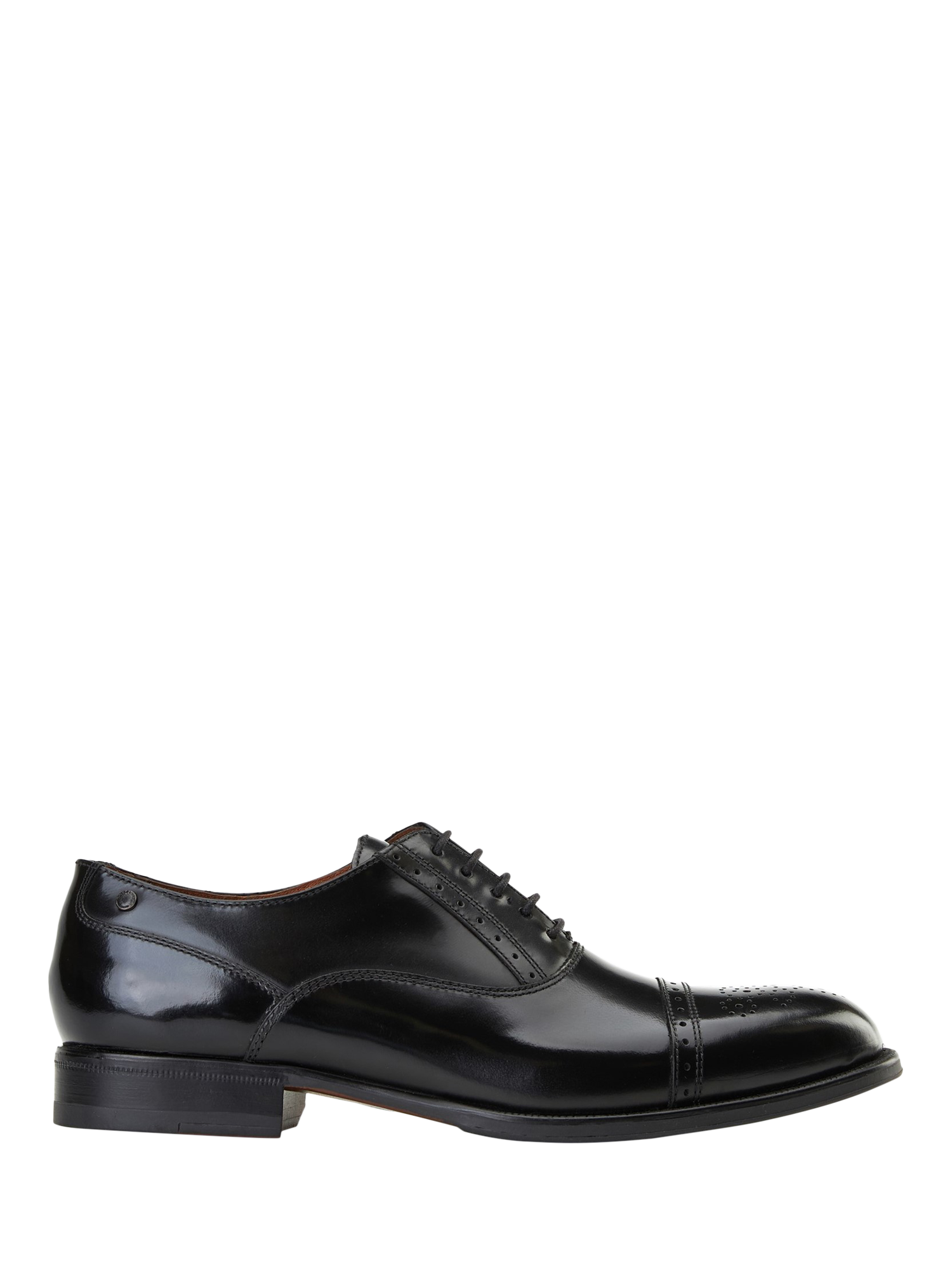 Product image 1 of 1, which shows Base London Franklin Leather Oxford Shoes, Black, 6