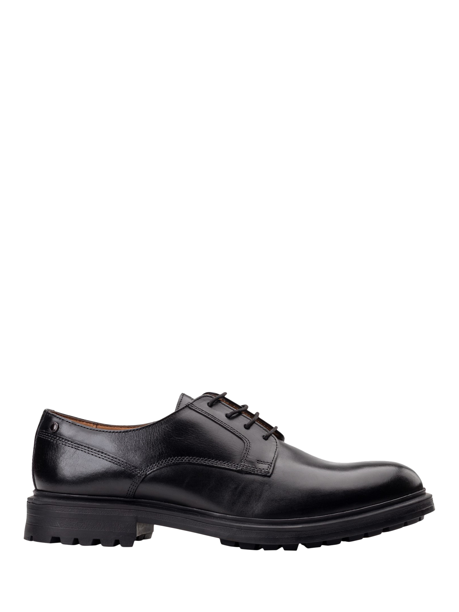 Product image 1 of 1, which shows Base London Locke Leather Derby Shoes, Black, 6