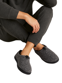 totes Felt Toggle Slippers, Grey - view 2, Grey