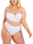 Oola Lingerie Floral Lace Strapless Bra, White