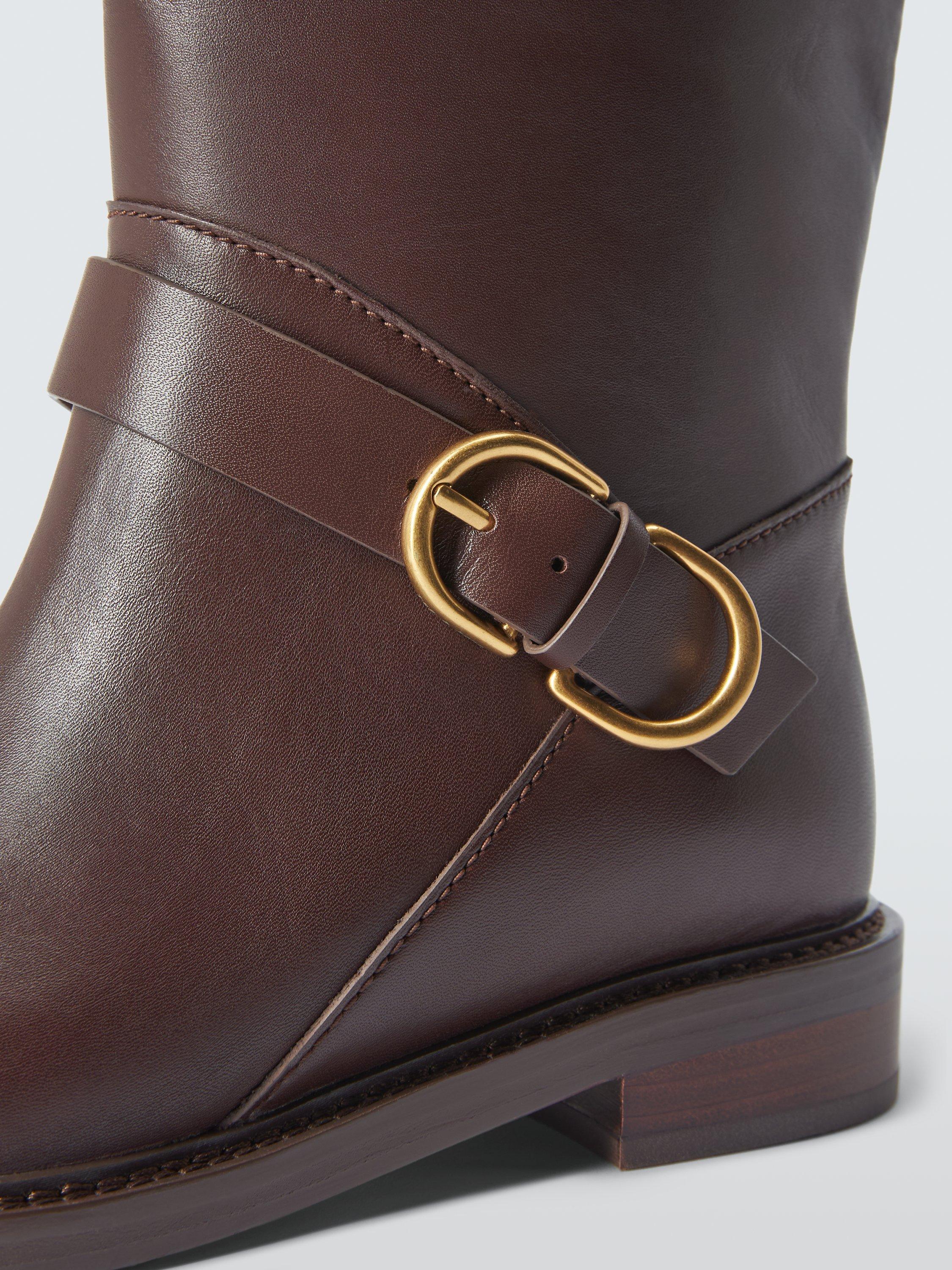 Product image 4 of 6, which shows rag & bone Hayden Leather Riding Boots, Mocha, 4
