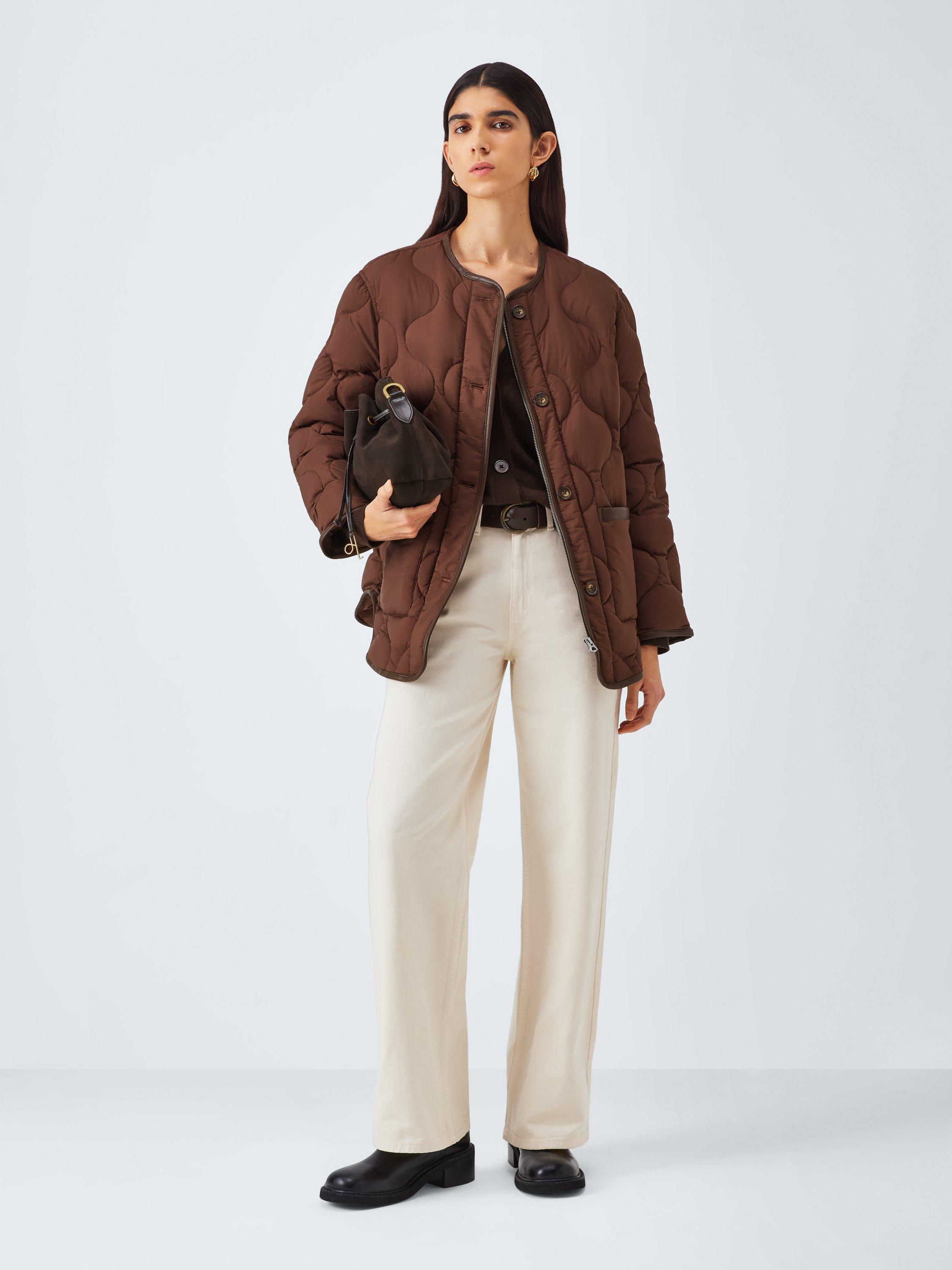 Product image 3 of 6, which shows rag & bone Tatiana Quilted Jacket, Brown, XS