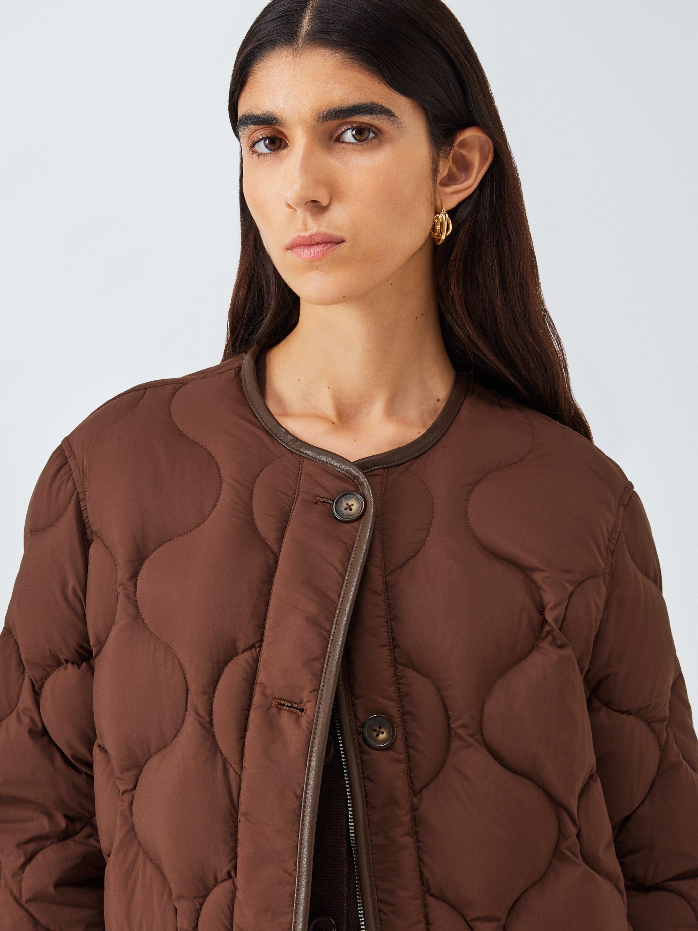Product image 5 of 6, which shows rag & bone Tatiana Quilted Jacket, Brown, XS