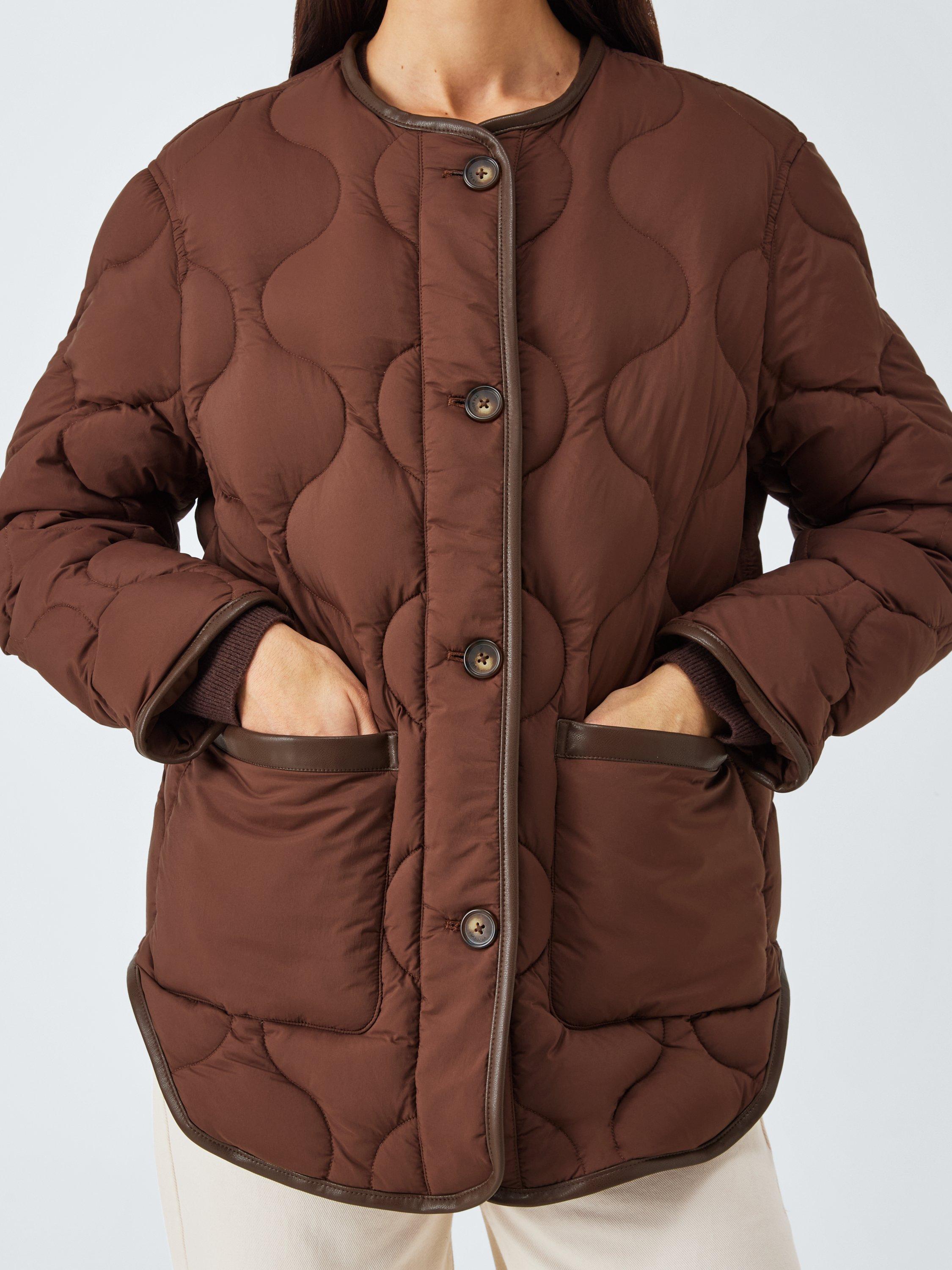 Product image 6 of 6, which shows rag & bone Tatiana Quilted Jacket, Brown, XS