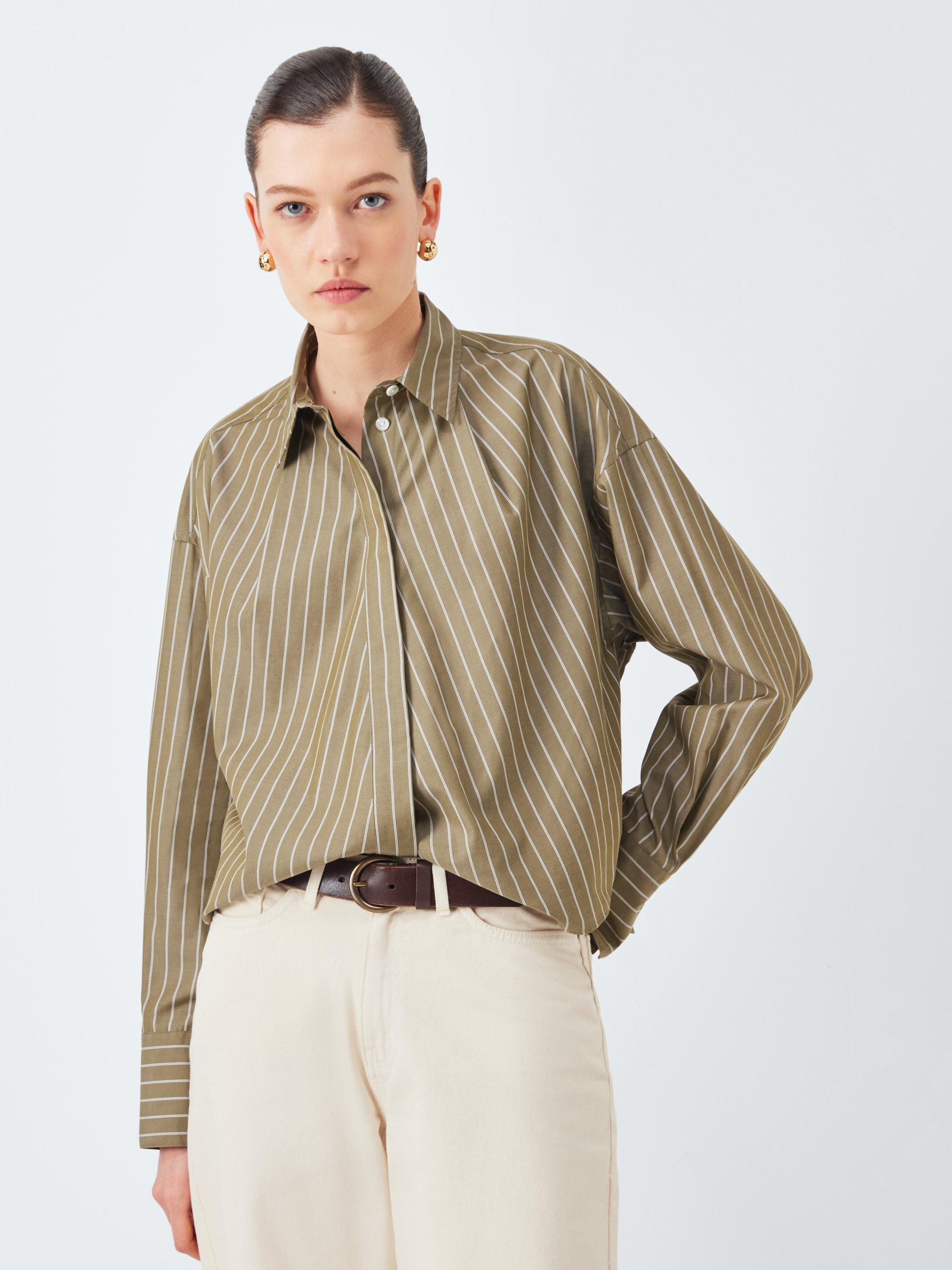 rag & bone Martha Stripe Shirt, Green