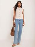 Mint Velvet Chunky Knit Waistcoat, Natural