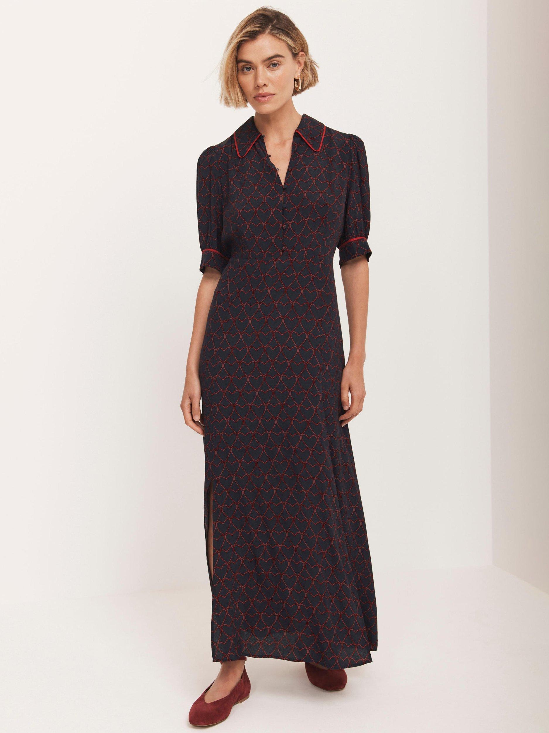 Mini Dress Whistles Heart Dress Black Heart Embroidered Maxi Dress