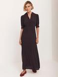 Mint Velvet Heart Print Flared Short Sleeve Collared Midi Dress