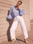 Mint Velvet Long Sleeve Ruffle Detail Tie Neck Blouse