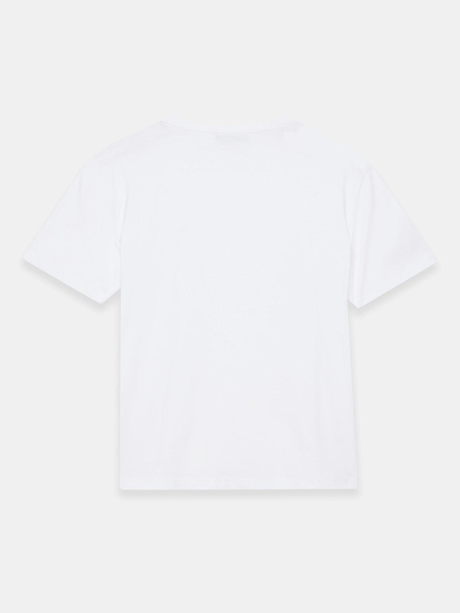 Product image 8 of 9, which shows Mint Velvet Bow Detail Crew Neck Cotton T-Shirt, White, XS
