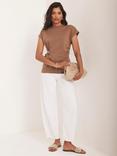 Mint Velvet Gathered Detail Cotton T-Shirt
