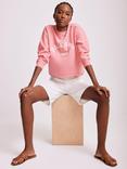 Mint Velvet Graphic Motif Cotton Blend Jersey Sweatshirt, Pink/Multi