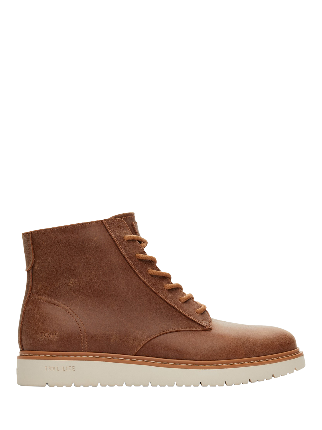 Product image 1 of 5, which shows TOMS Navi TRVL Lite Ranger Water-Resistant Leather Ankle Boots, Tan, 7