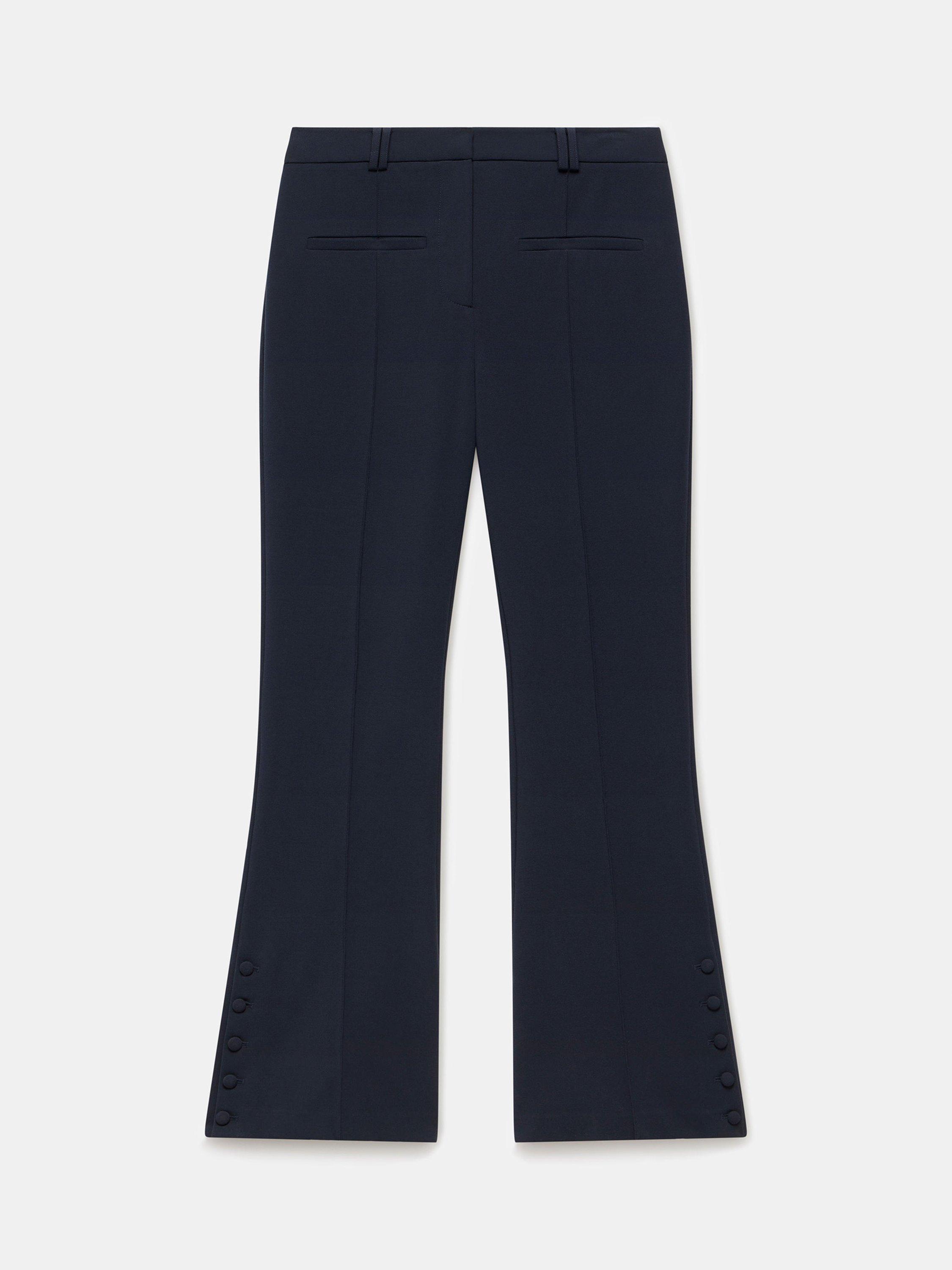 Product image 5 of 6, which shows Mint Velvet Tailored Bootcut Trousers, Blue Navy, 12R