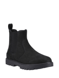 TOMS Griffin Leather Water-Resistant Chelsea Boots, Black