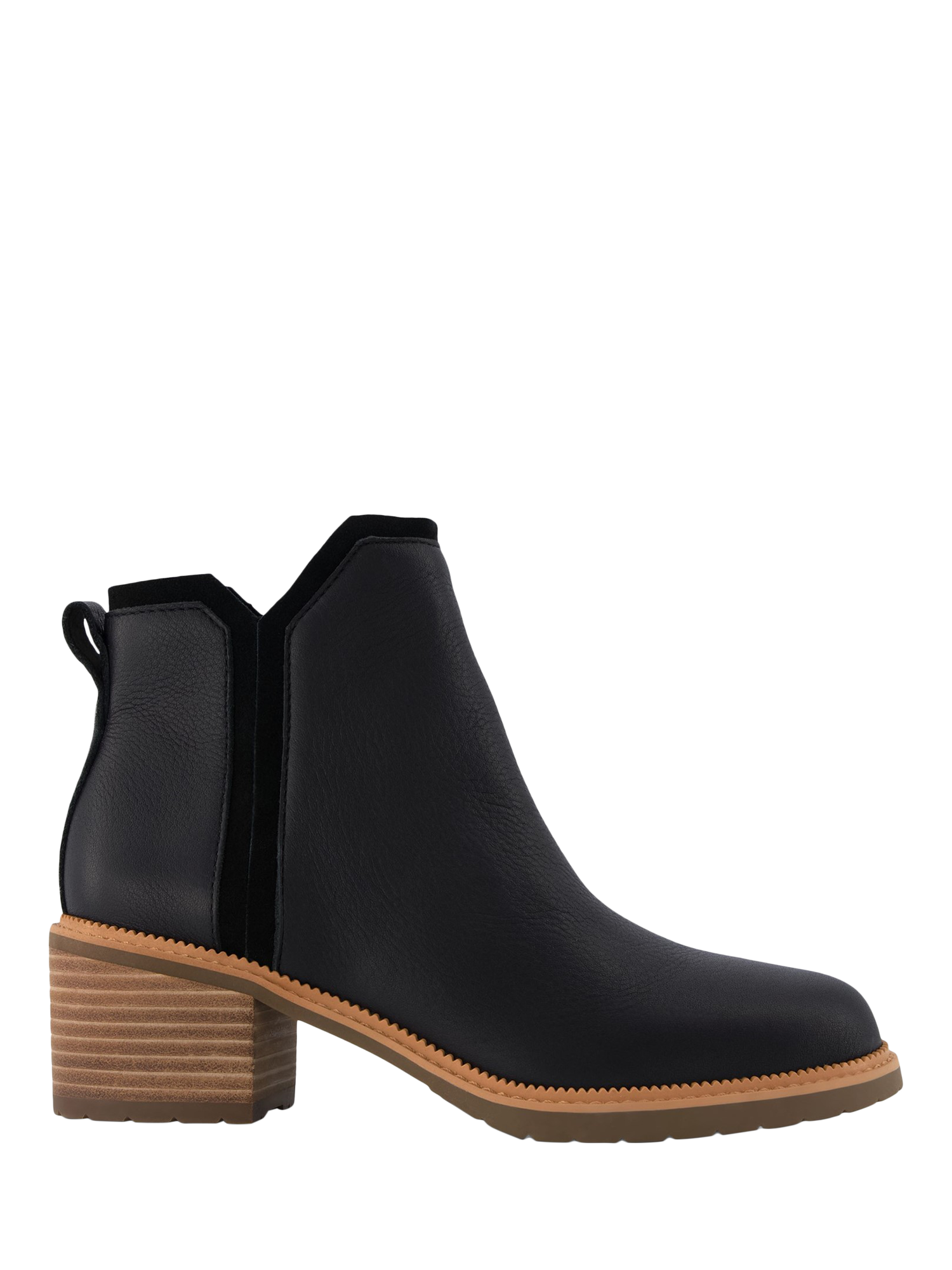 Product image 1 of 1, which shows TOMS Hailey Nubuck Ankle Boots, Black, 4
