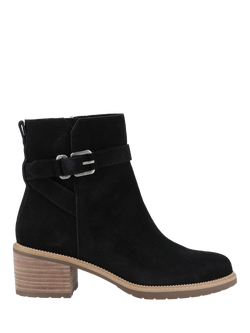 TOMS Hailey Buckle Leather Ankle Boots, Black