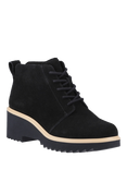 TOMS Maude Leather Lace Up Shoe Boots, Black