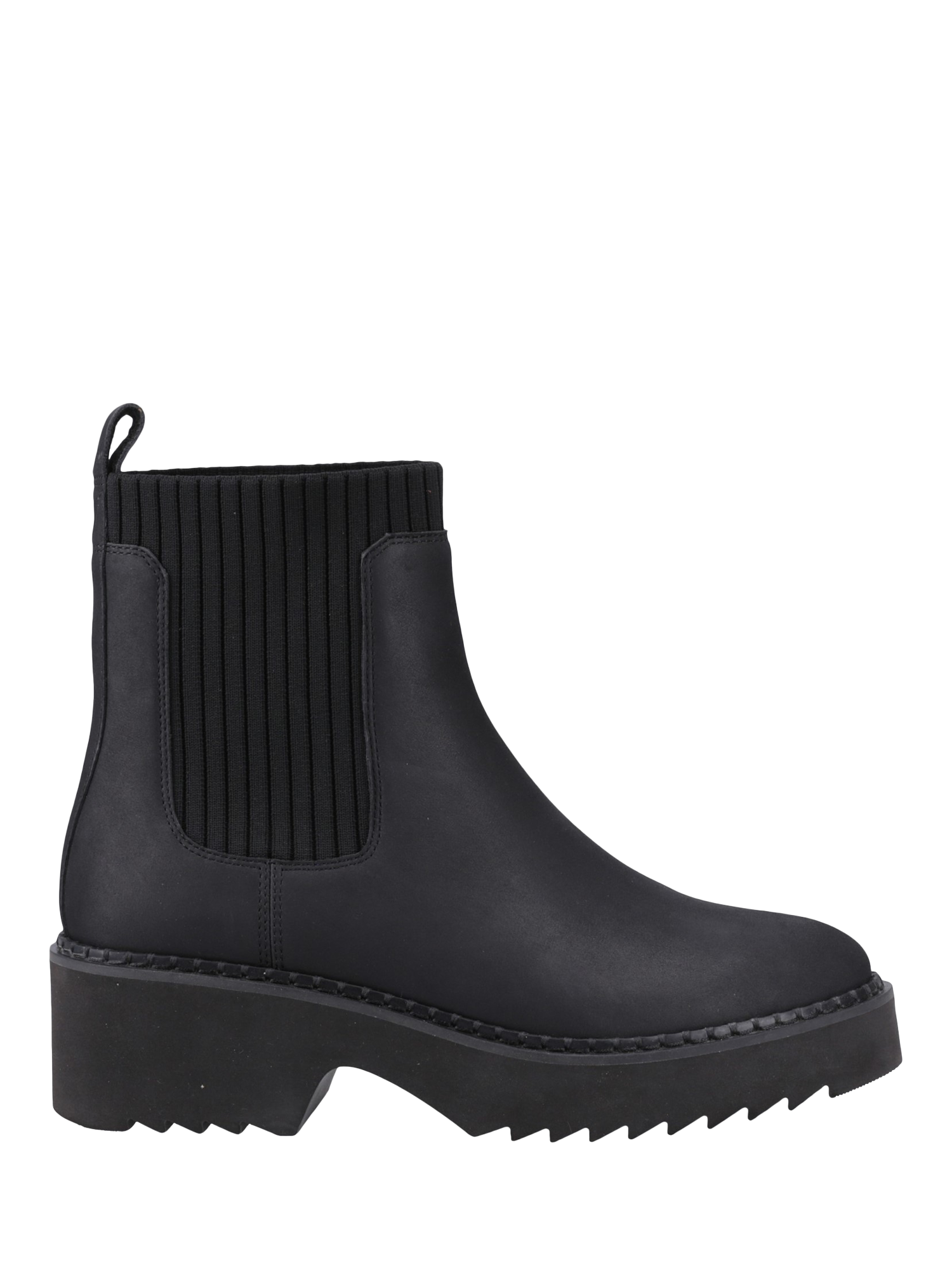 Product image 1 of 4, which shows TOMS Millie Leather Ankle Boots, Black, 4