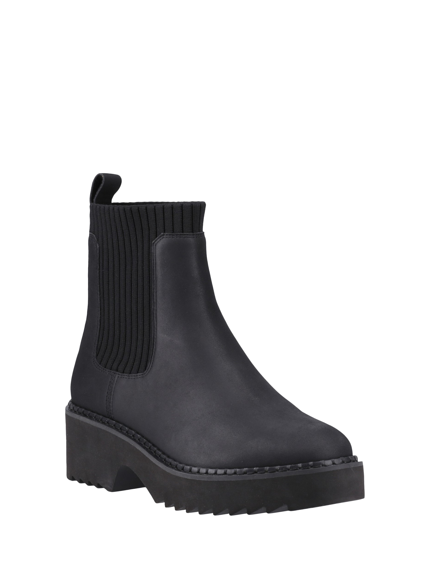 Product image 2 of 4, which shows TOMS Millie Leather Ankle Boots, Black, 4