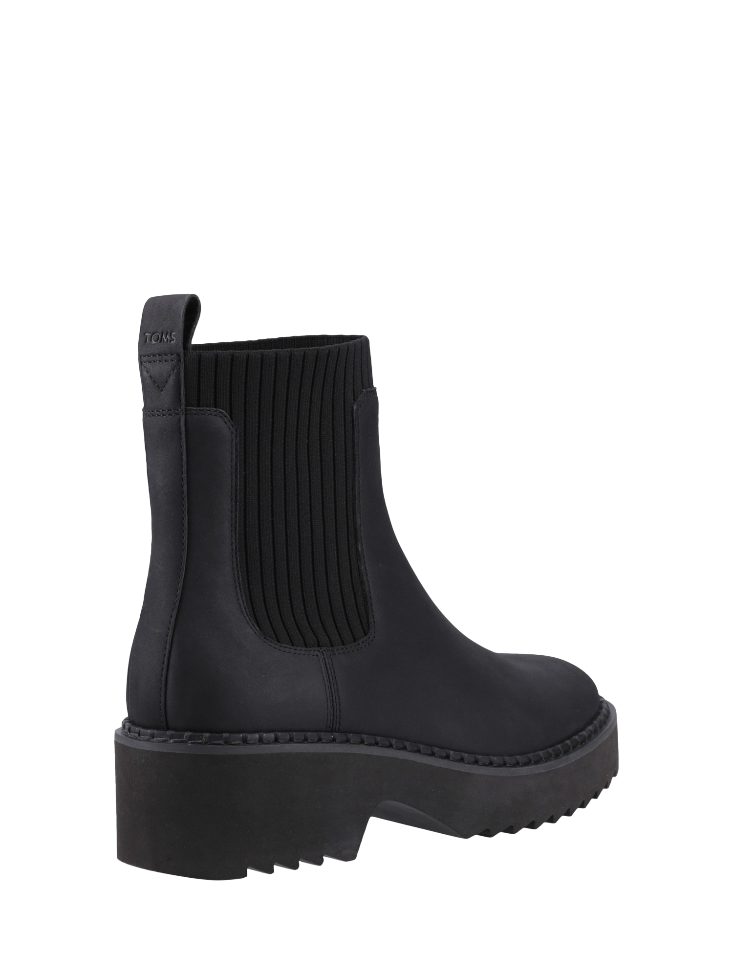 Product image 3 of 4, which shows TOMS Millie Leather Ankle Boots, Black, 4