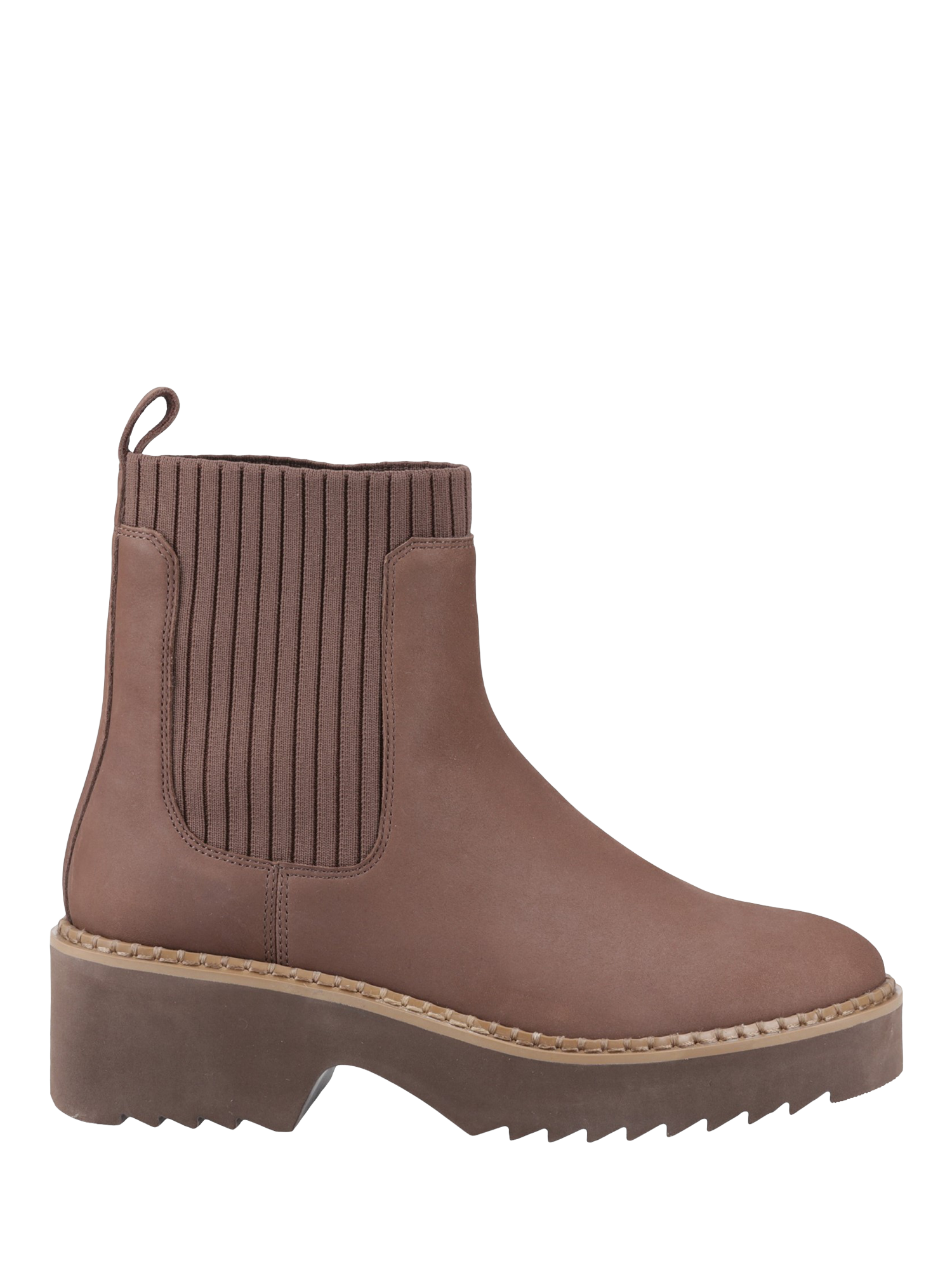 Product image 1 of 4, which shows TOMS Millie Leather Ankle Boots, Oak Brown, 4