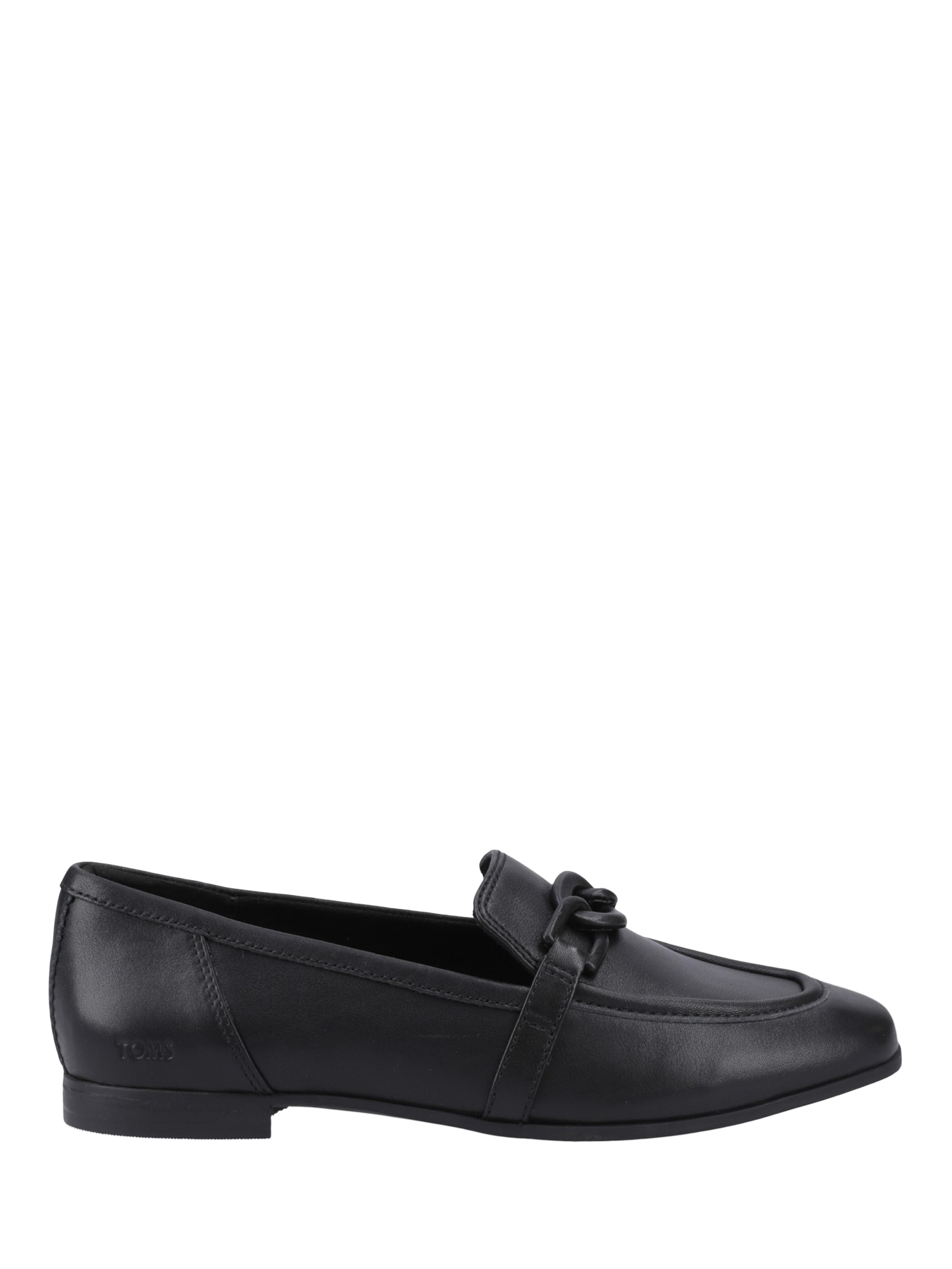 Product image 1 of 4, which shows TOMS Lynette Leather Loafers, Black, 4