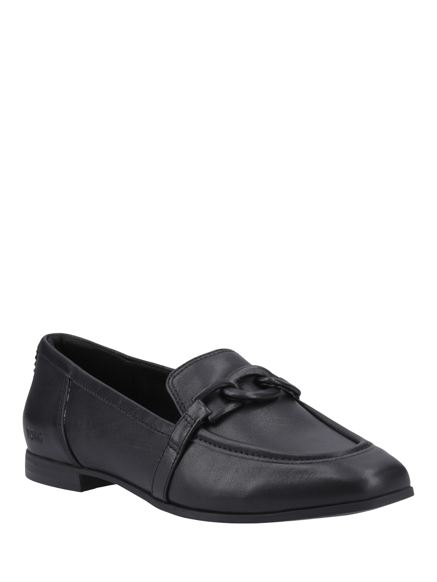 Product image 2 of 4, which shows TOMS Lynette Leather Loafers, Black, 4