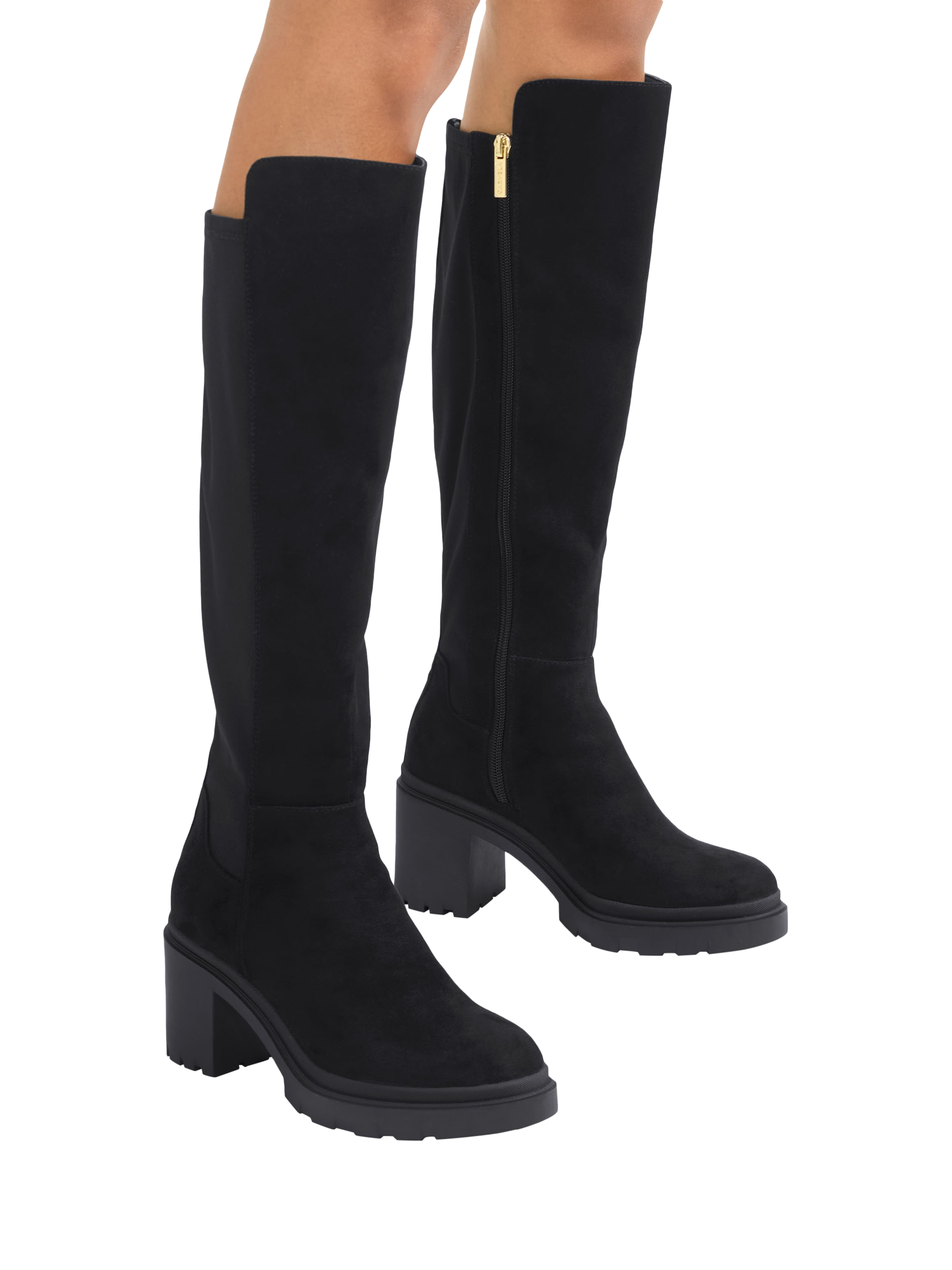 Product image 2 of 5, which shows Carvela Boulder Calf Boots, Black/Comb, 3