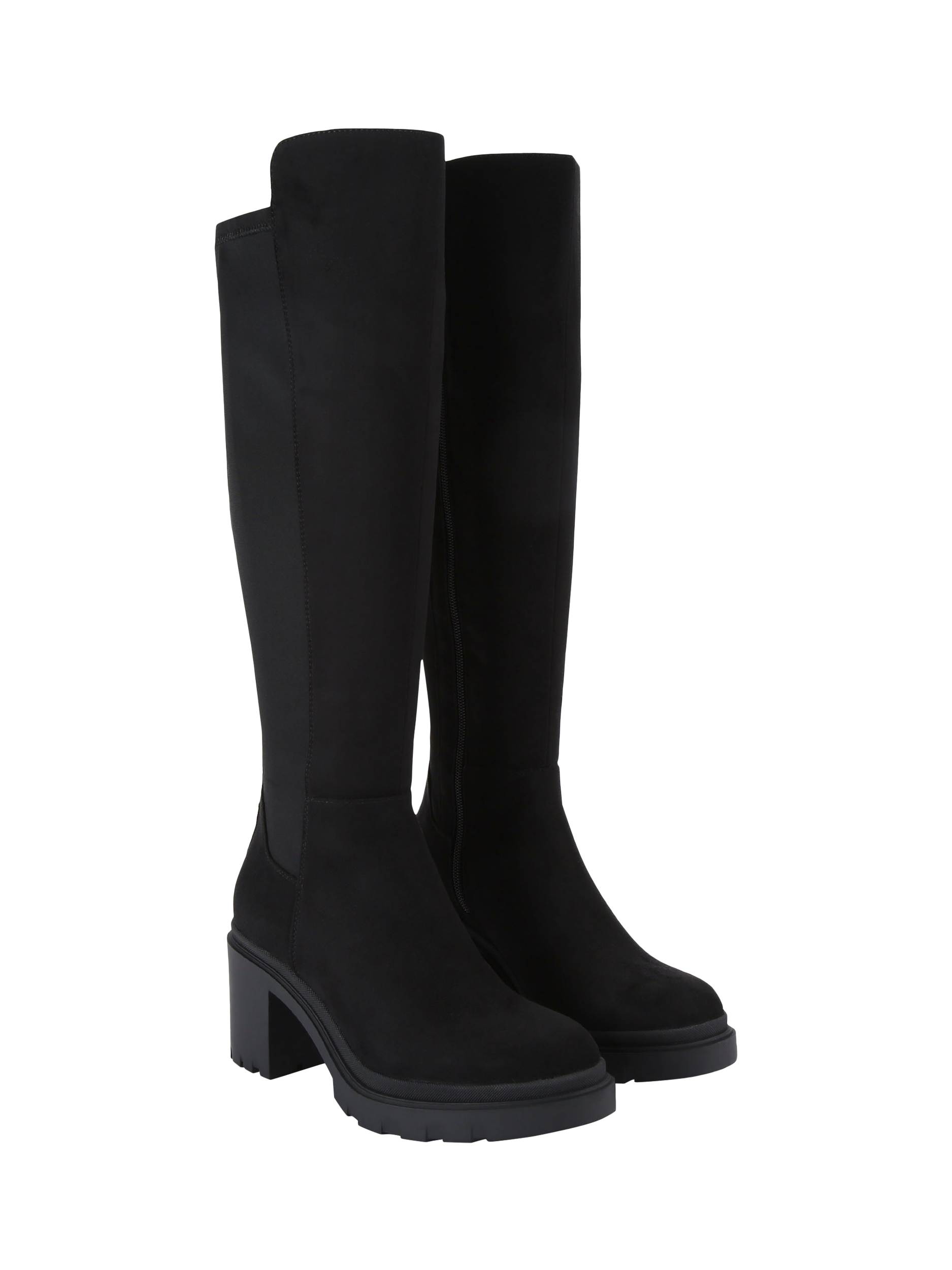 Product image 3 of 5, which shows Carvela Boulder Calf Boots, Black/Comb, 3