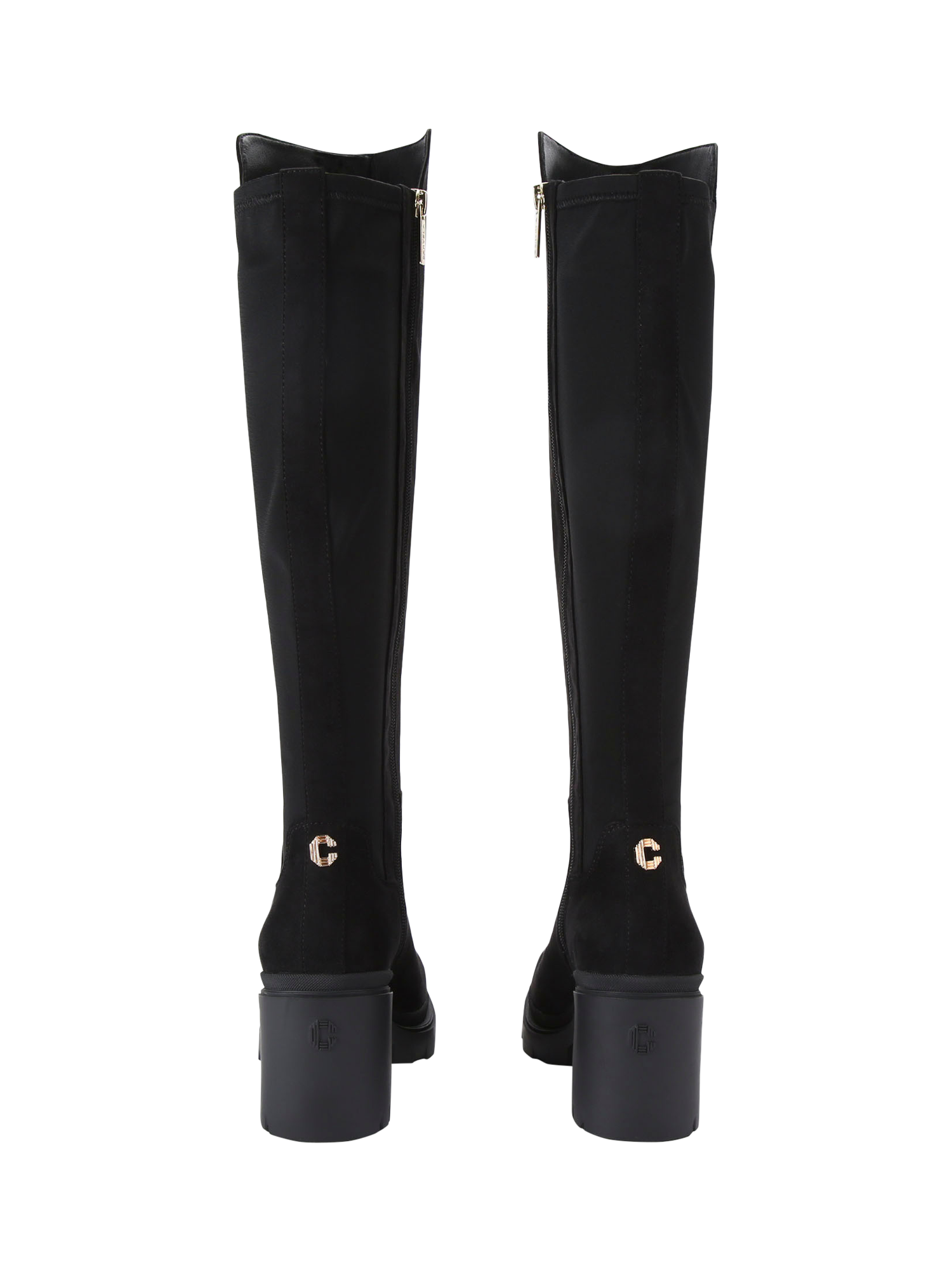 Product image 4 of 5, which shows Carvela Boulder Calf Boots, Black/Comb, 3